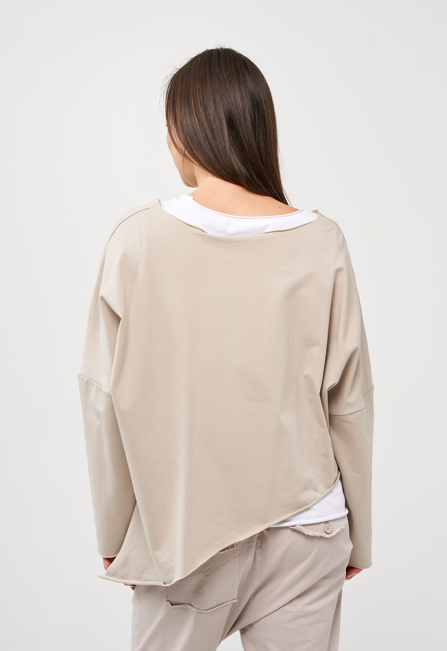 French terry stone long sleeve bat shirt