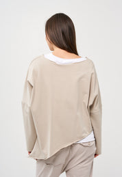 French terry stone long sleeve bat shirt