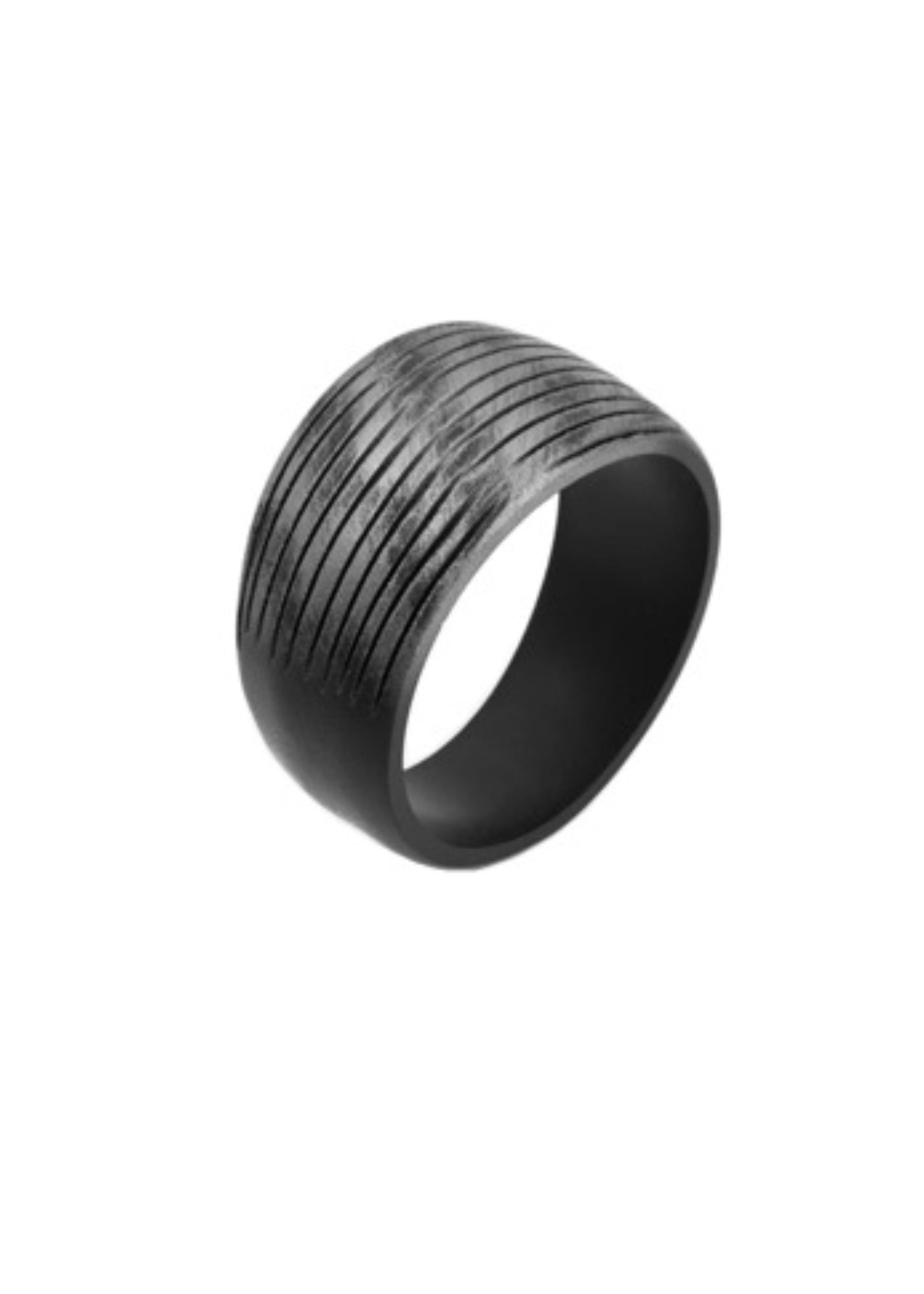 Wooden bracelet painted with black wash