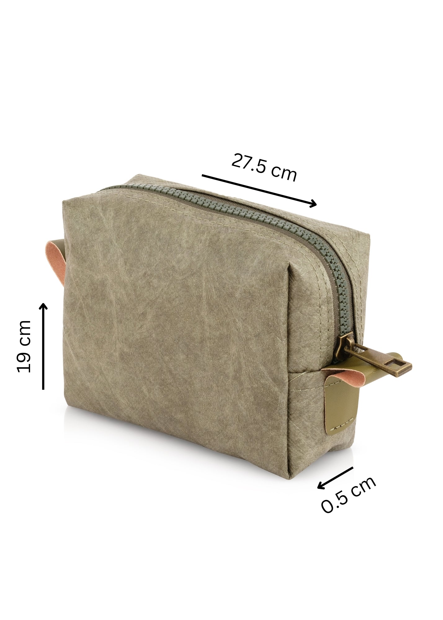 A small green makeup paper bag