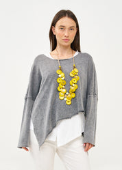 סריג ווש עטלף אוברסייז שחור ווש