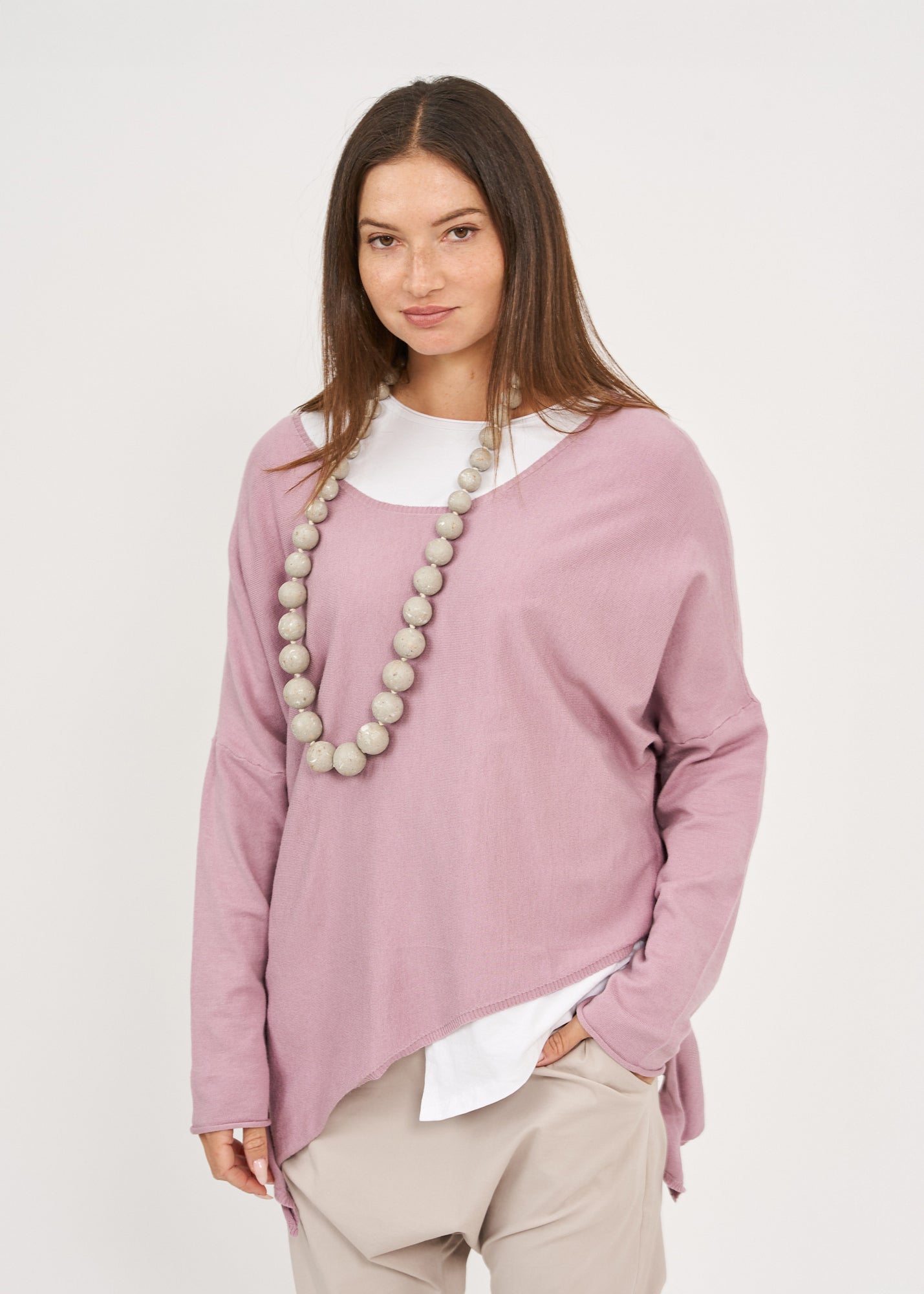Purple oversized batwing knit