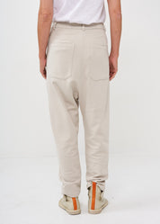 Stone Button Diagonal Belt Pants
