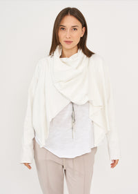 Short top with a white wrapped scarf - 99