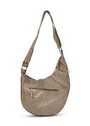 Asymmetric Side Zipper Leather Bag Stone Bottom