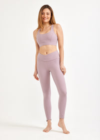 Basic tights with a pink two-stripe belt - 00