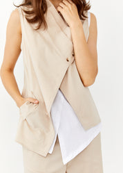 Stone Diagonal Pocket Vest