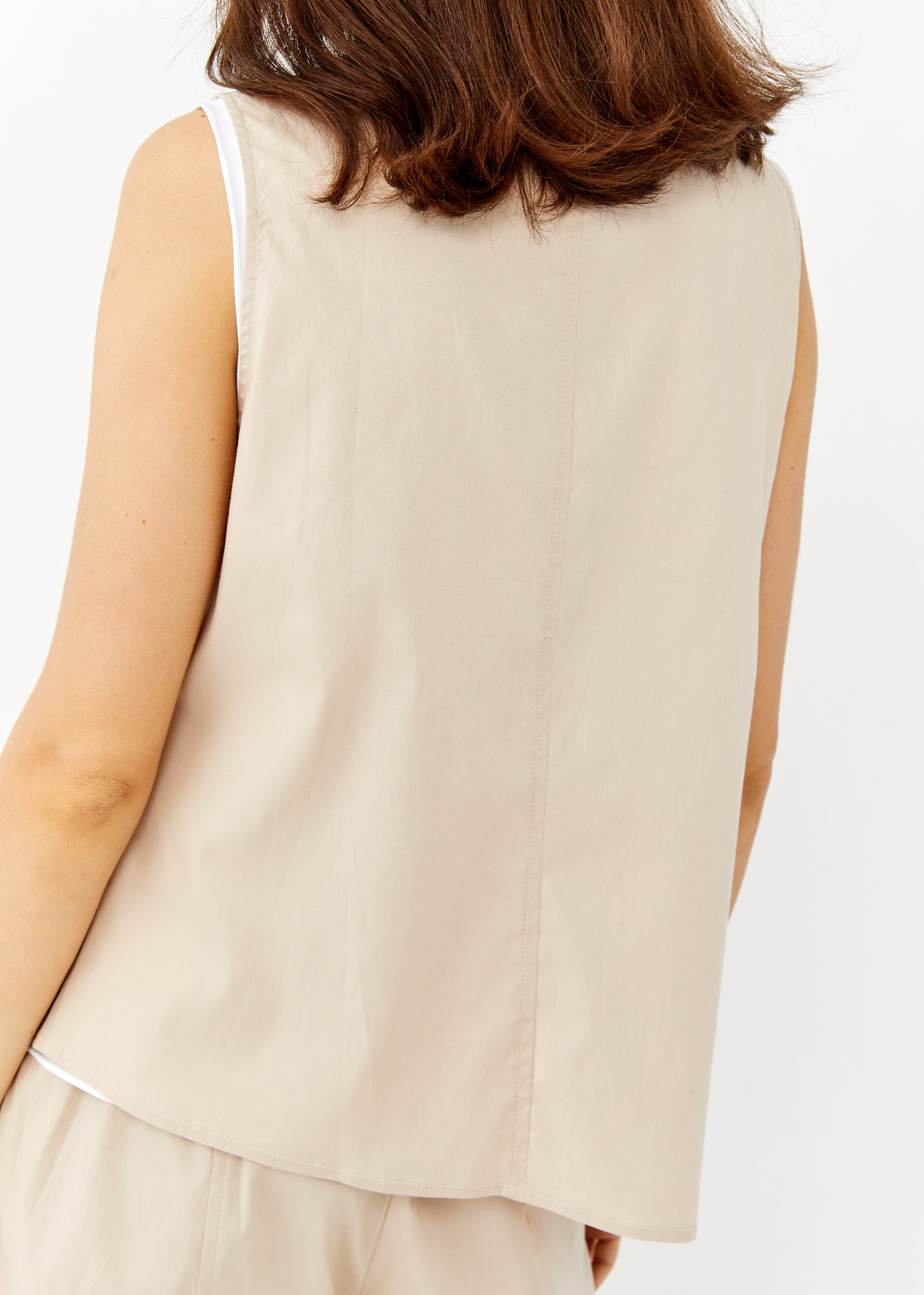 Stone Diagonal Pocket Vest