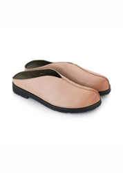 כפכפי עור תפר בולט מקדימה חום