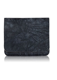 Small square gray leather wallet - 99