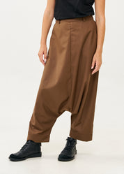 מכנס חצאית קלאסי עם ברק חום