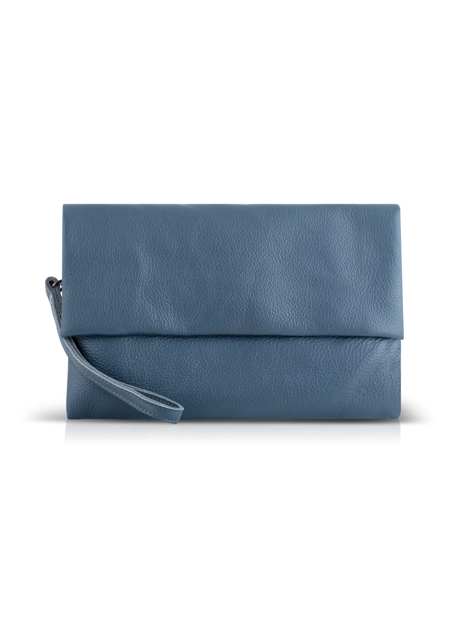 Dark blue magnetic klapa evening bag