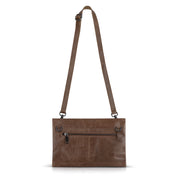 Dark brown magnetic kalapa evening bag