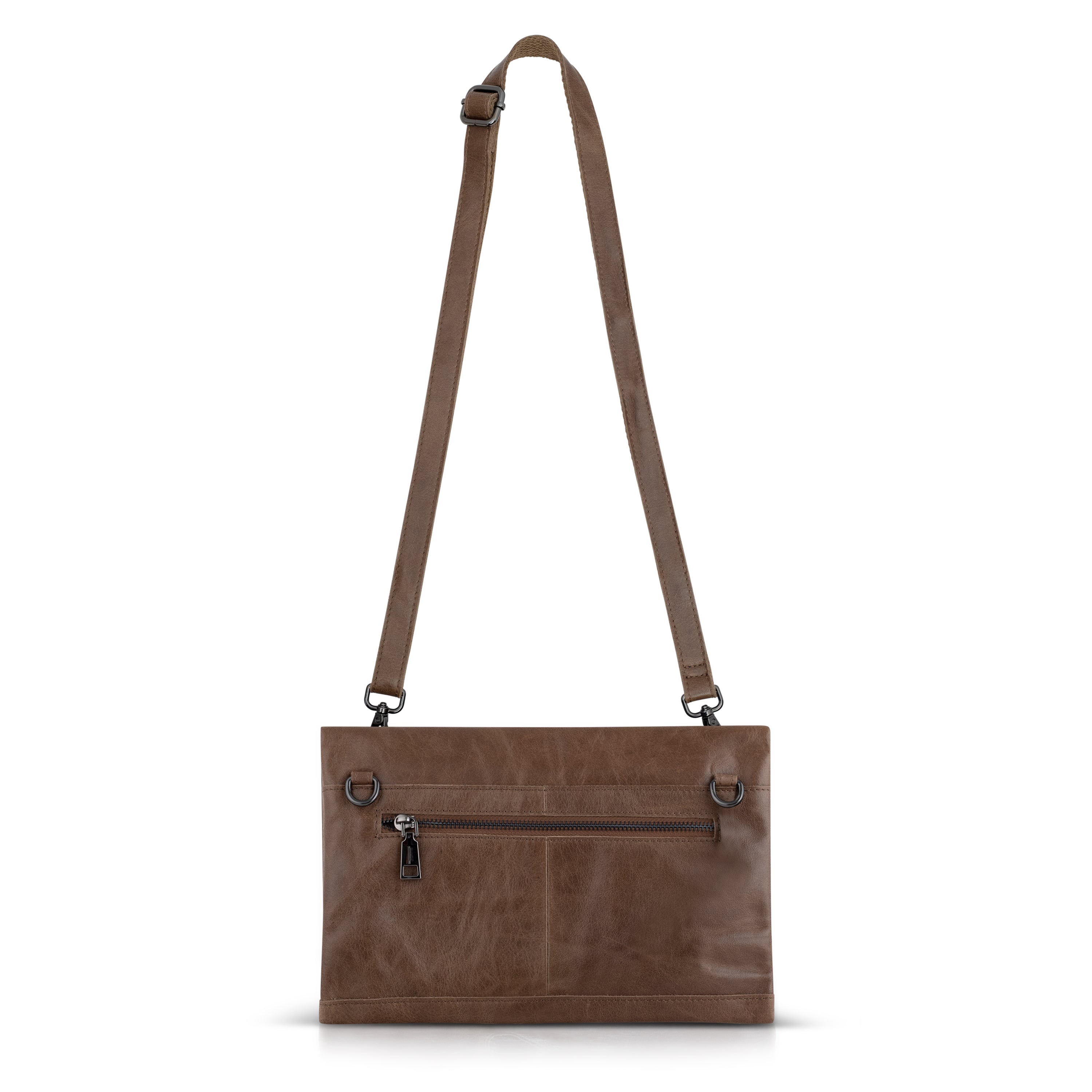 Dark brown magnetic kalapa evening bag
