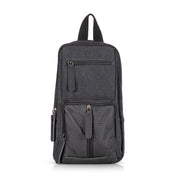 Small black canvas cross backpack
