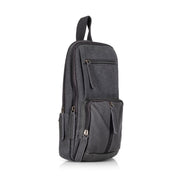 Small black canvas cross backpack