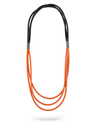 Long silicone chain and 2 orange tubes - 99