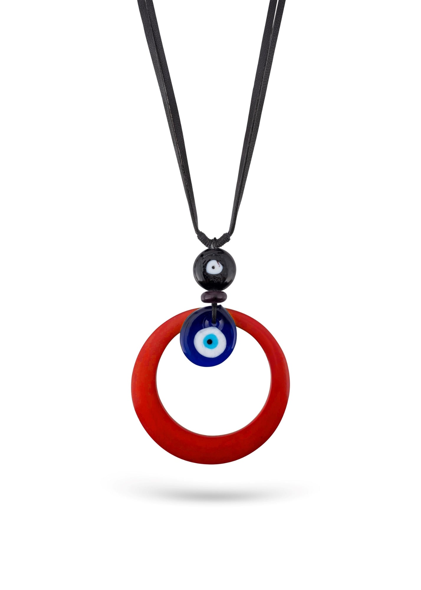 Necklace with two small red eyes