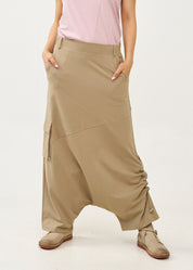 מכנס חצאית עם כיס וכיווץ חום