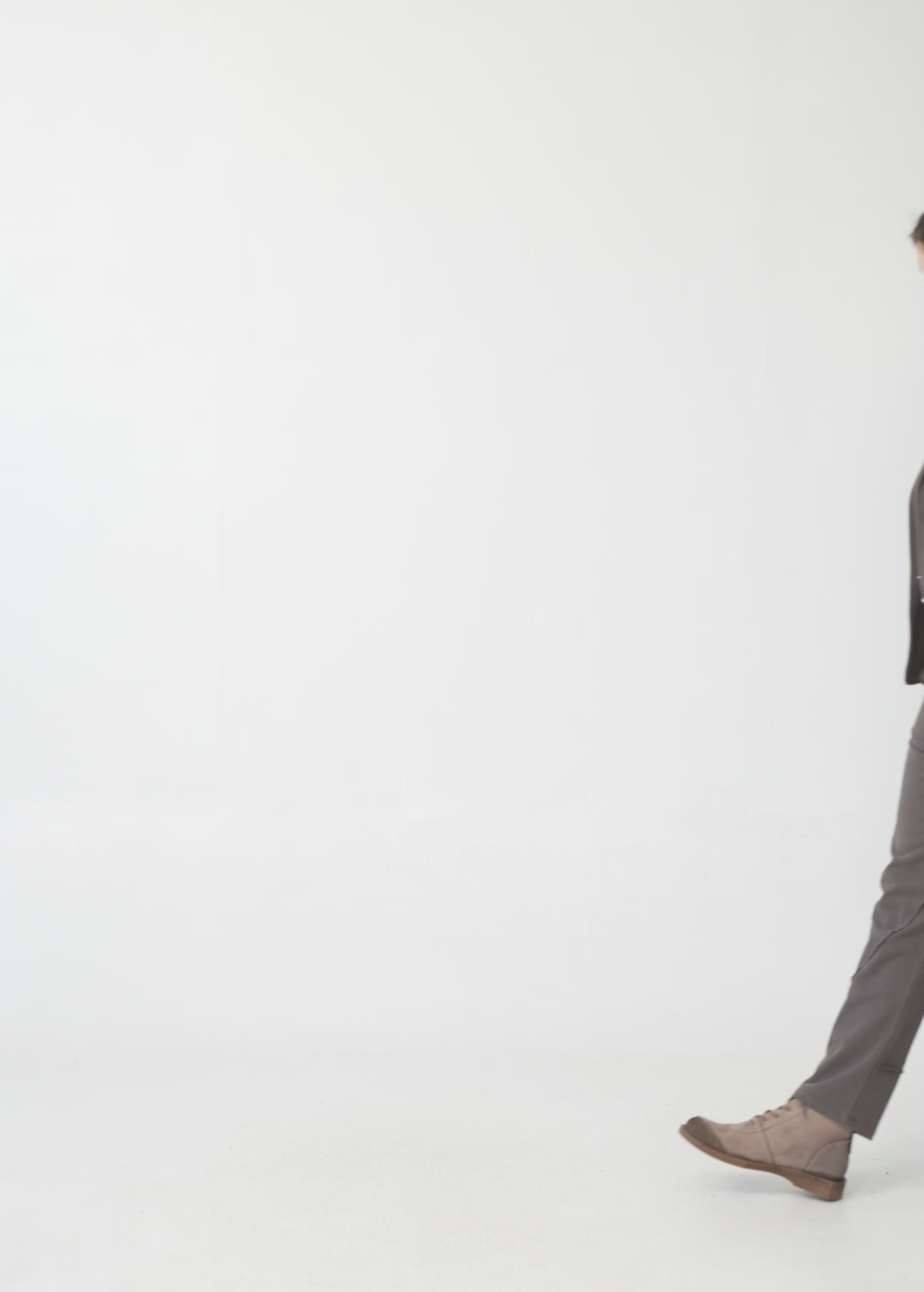 מכנסיים פרנץ טרי עם חתכים חיצוניים חום