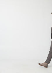 מכנסיים פרנץ טרי עם חתכים חיצוניים חום