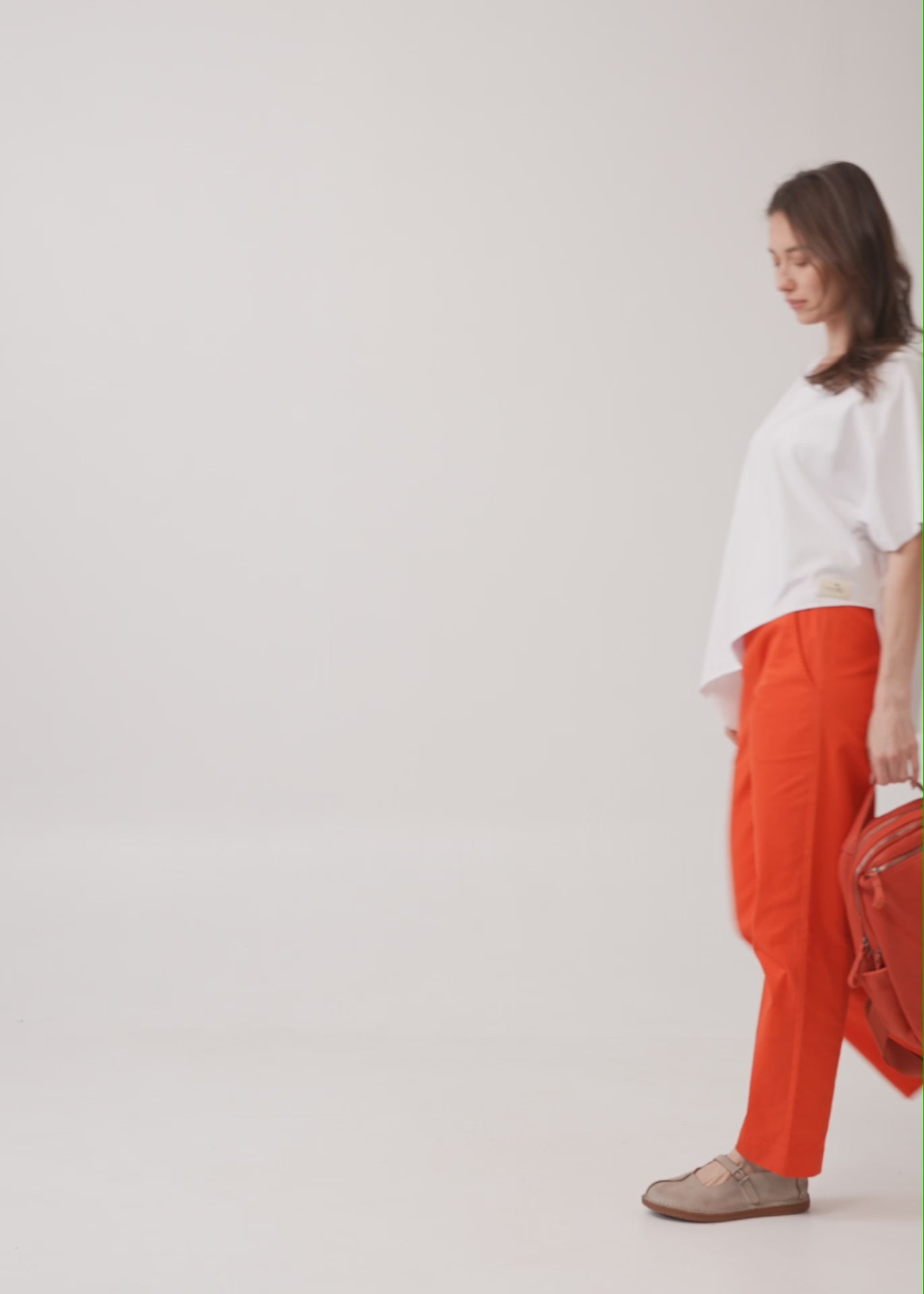 Pants with elastic and black inner drawstring
