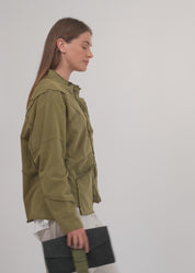 ג'קט חתכים חיצוניים ווש ירוק ווש