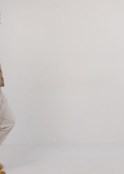 ג'קט חתכים חיצוניים ווש בז' ווש