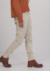 Beige Diagonal Cuts Golf Shirt