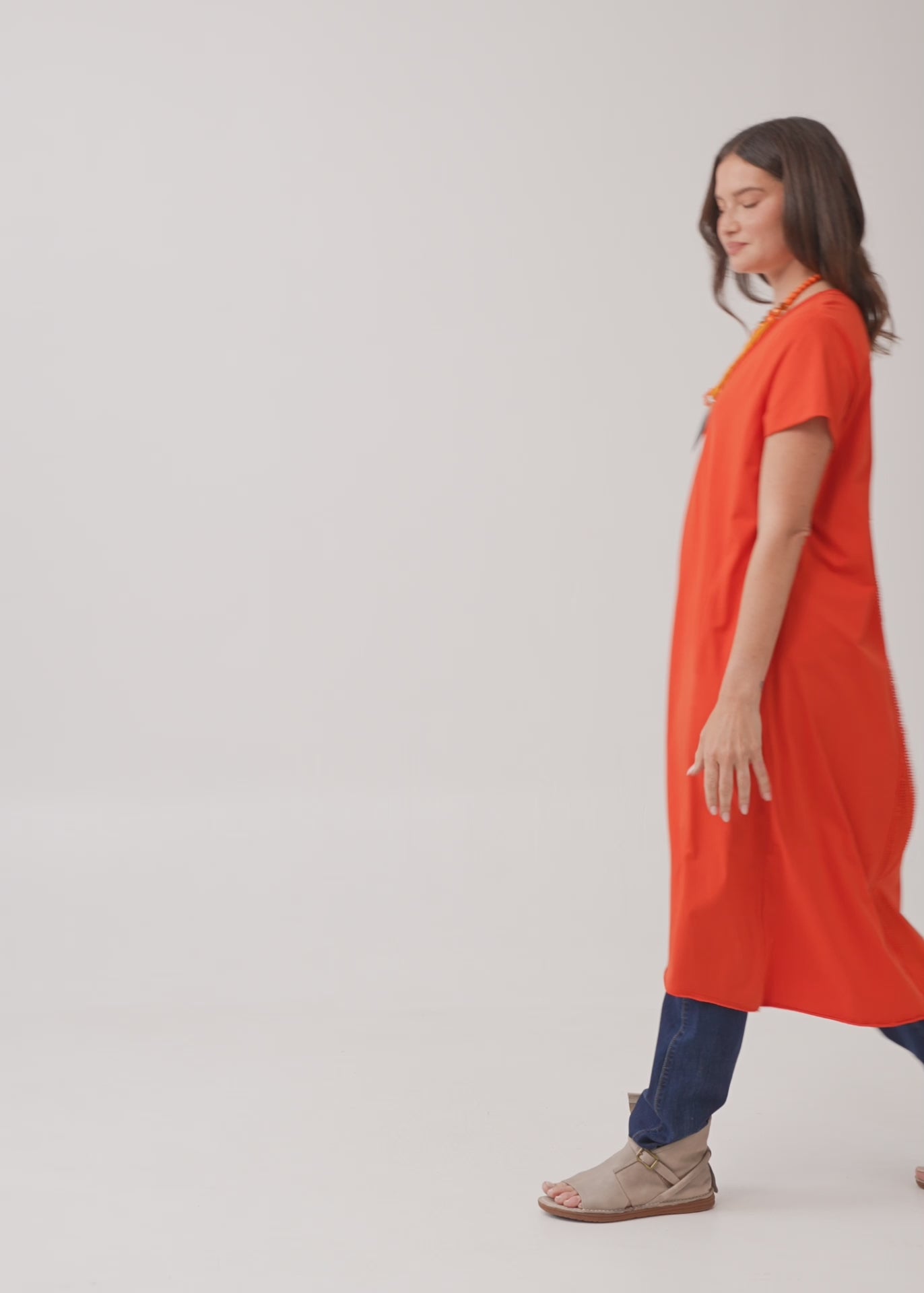 טוניקה שרוול קצר שילוב רשת סטון