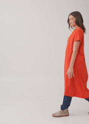 טוניקה שרוול קצר שילוב רשת סטון