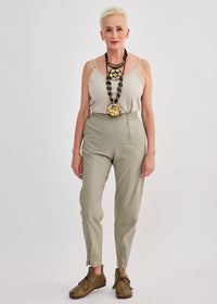 Pants with 3 zippers Stone - 00