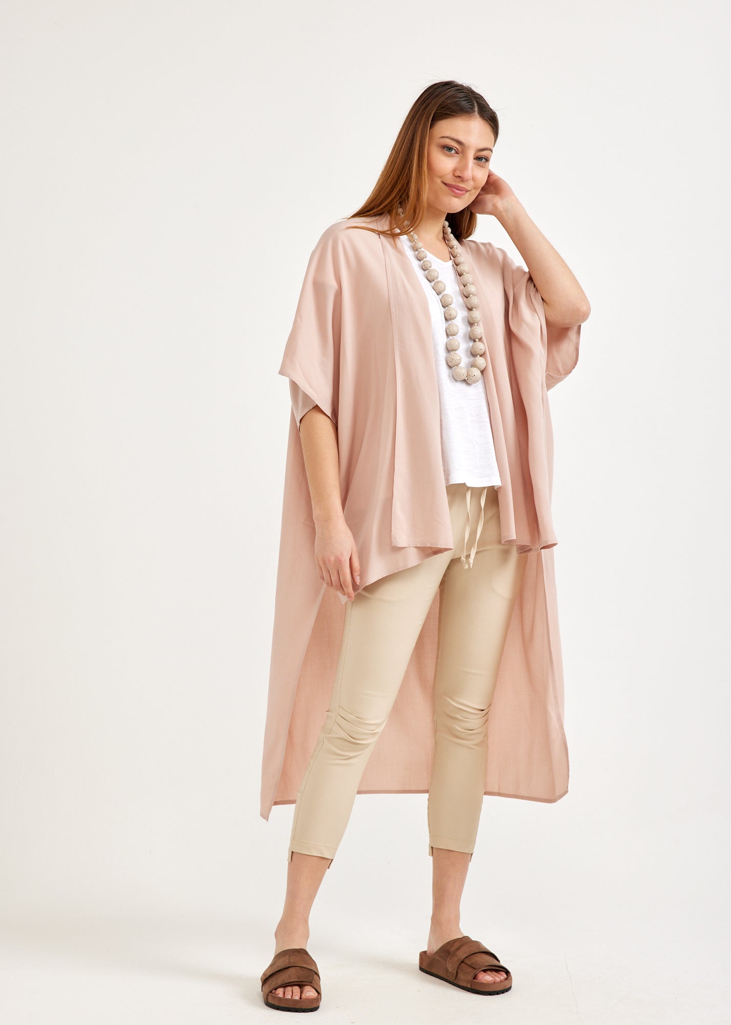 עליונית קימונו ורוד