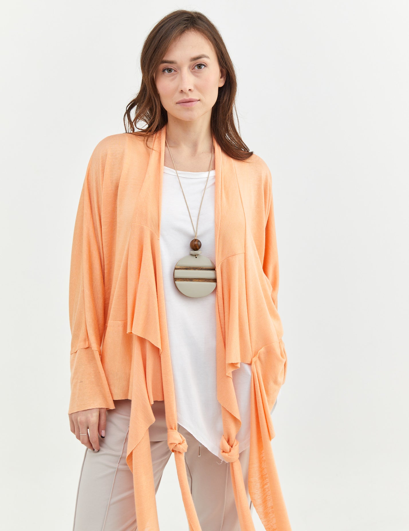 עליונית סלאב פשתן עם חתכים כתום