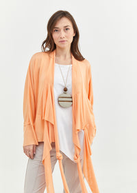 Slab linen top with orange cuts - 99