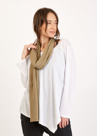 Beige Reverse Stitch Scarf - 99